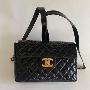 Chanel Jumbo Patent Vintage Backpack
